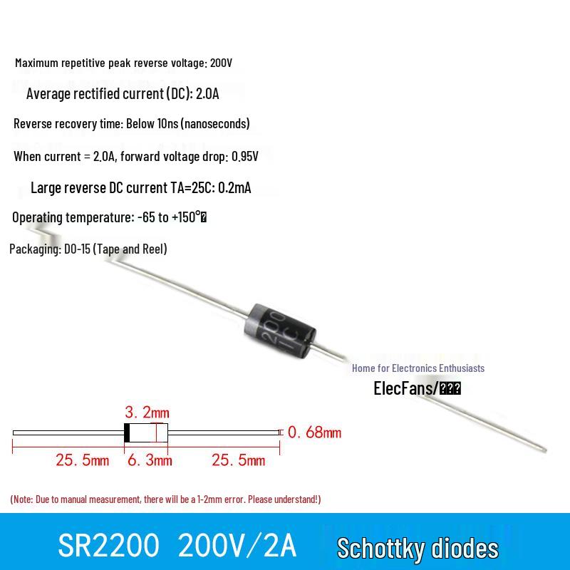 Plug-in Diode Switch/Rectifiers 1N4007, 5408, 1N5819, 1N4148, 5822, 6A10, 10A10