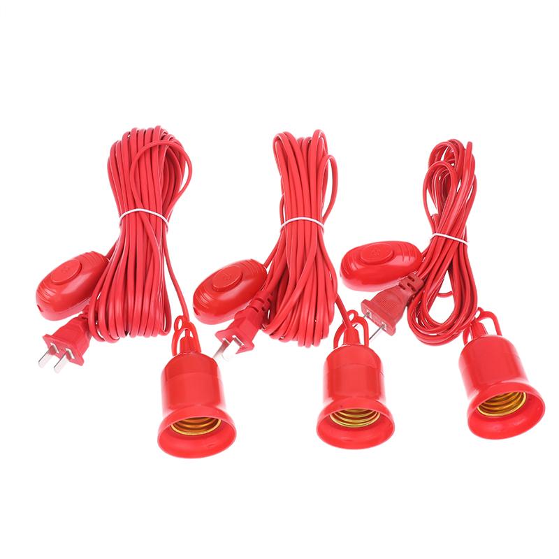 Универсальные основания ламп с выключателем, адаптер для светодиодной лампы E27, винтовой патрон для лампы, аксессуары для замены, удлинитель для подвесного шнура