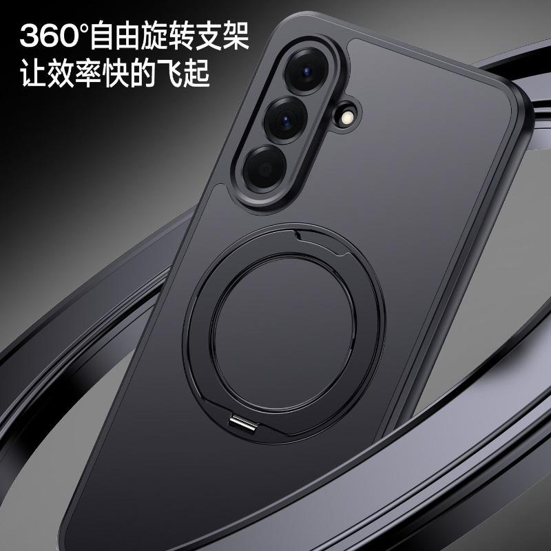 Чехол для Samsung Galaxy A57 Магнитный 360° Кольцо Акриловый Матовый Прозрачный Задний Чехол Для Samsung Galaxy A57 5G Модный Корпус
