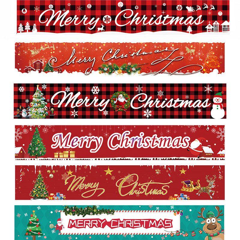 Яркие рождественские флаги для праздничного украшения, полиэстеровые баннеры квадратной формы