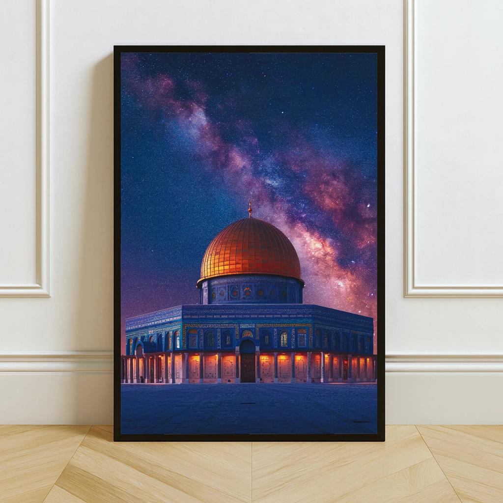 Islamic Mosque Kaaba Canvas Poster Watercolor Muslim Scripture Canvas Paint Print Modern Picture Living Room Home Decor Cuadros