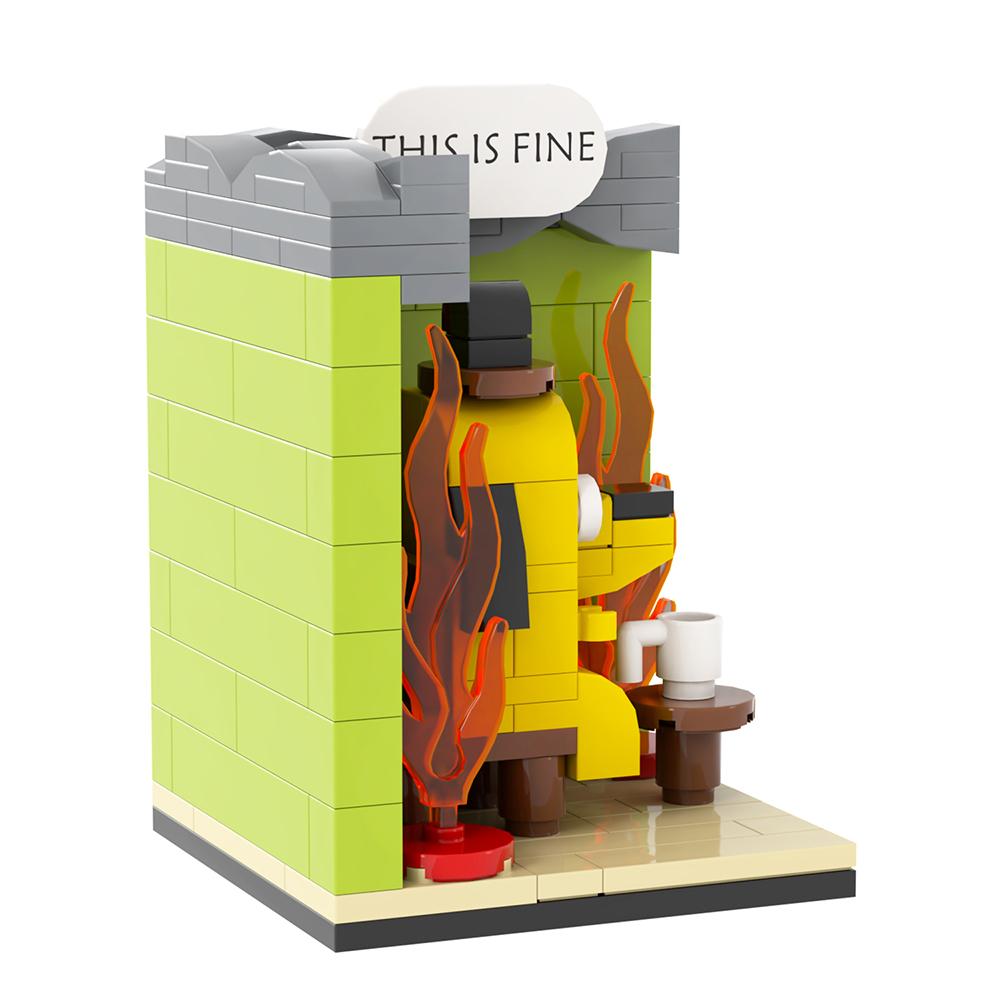 MOOXI ЭТО НОРМАЛЬНО 2.0 134 детали MOC Кирпичики Креативная карикатурная фигурка Строительные блоки Детские игрушки для детей Подарок на день рождения MOC1386