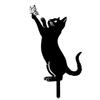 Hot Iron Art Black Ground Inserted Pile Outdoor Lawn Decoration Garden Ornaments Cat Metal Statues