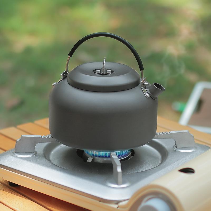 Outdoor Camping Kettle 1.4L Home Tea Making Kettle Camping Large Kettle 0.8L Portable Camping Aluminum Kettle