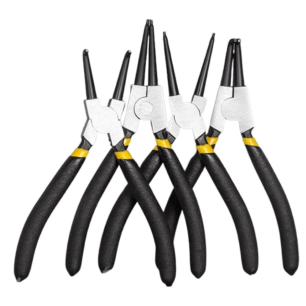 Set of 4 Circlip Pliers Holes and with 180mm for Circlip Repairs and Snap Rings (for Shafts) Spring, Length,
