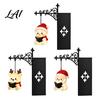 Reading Nook Ambience Light Christmas Vintage Bookshelf Lantern Lamp Light-up Santa Claus Snowman Reindeer Lamp Decor Hanging Book Divider Label for