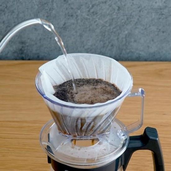 HARIO Trapezoidal Coffee Filter 1-4 Cups 160 Sheets 40 x 4 Packs Made Japan FSC Certified Product Paper 02 W White PEF-02-40W-4S-AZ+