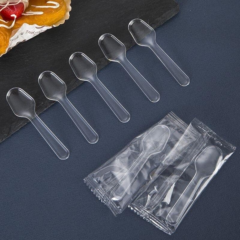 ZISIZ Individually Packaged Disposable Small Spoons