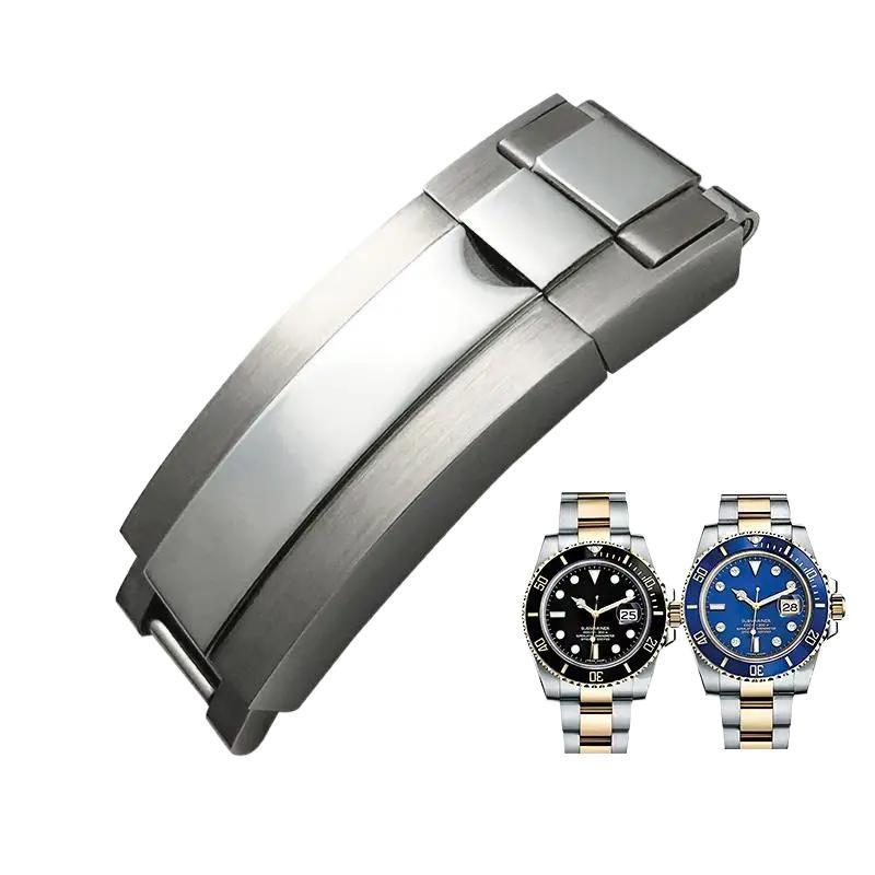 Rolex Зеленый Сабмаринер Черный Сабмаринер Стальной Браслет Силиконовый Яхта Дайтона Зубчатая Точная Настройка Пряжка для Часов 16 мм