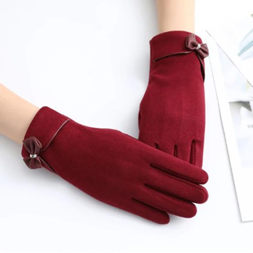 Теплые женские перчатки Кроличий плюш Перчатки из немецкого бархата Прочные Теплые Ветрозащитные Морозостойкие перчатки KTY