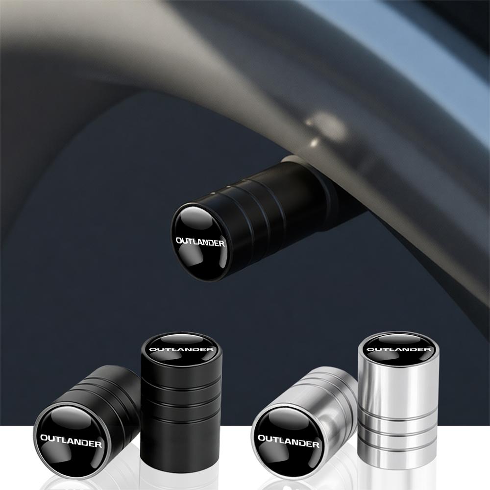 4Pcs 3D Metal Car Wheel Tire Valve Stem Cap Accessories For Mitsubishi 9 Ralliart EX ASX L200 Colt Outlander Pajero Lancer Cross