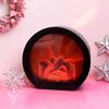 LED Flame Effect Lantern Retro Tabletop Fireplace Decor with Realistic Flickering Light Indoor Outdoor Lantern