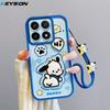KEYSION Противоударный чехол для Xiaomi POCO F6 Pro с ремешком, мягкий силиконовый милый 3D-чехол для телефона с мультяшной куклой для POCO X6 Pro 5G