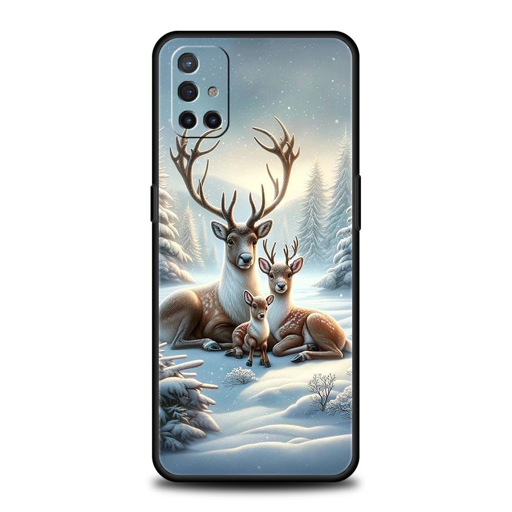 Phone Case For Oneplus 13R 13 12 10T 11 R10 Nord N100 N200 N10 9 9R CE 2 3 Z Pro Lite 5G Soft TPU Cover Cartoon Animal Deer Bags