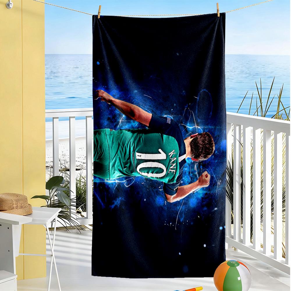Football Player Action Beach Towel Super Soft Microfiber Quickdry Fabric Comfortable Lightweight