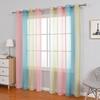 Yousheng Nordic Style Тонкая полузатеняющая оконная занавеска для гостиной Градиентная тюль Драпировка Панель Прозрачный домашний декор