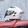 Orz motorcycle helmet peel-off helmet double lens big tail locomotive racing helmet running helmet men and women keep warm in winter