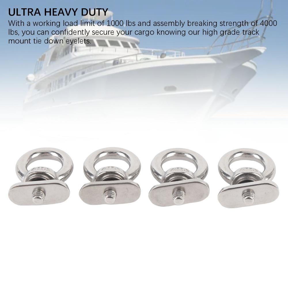 M6 Thread Size Track Mount Eyelets 316 Stainless Steel Rail Mount Eye Bolt For Kayak