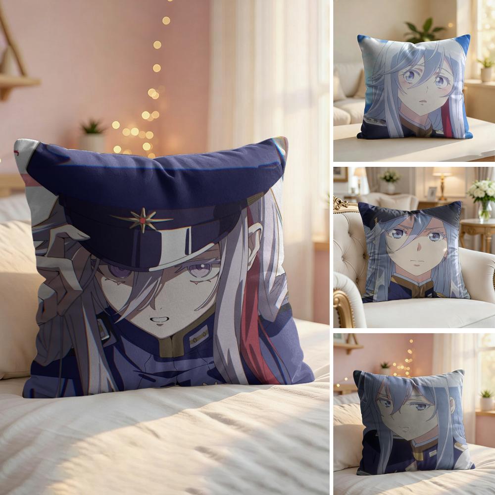 EEighty Six Anime Cushion Cover Silky Short Plush Invisible Zipper Dustproof Sofa Pillow Case For Home Decor