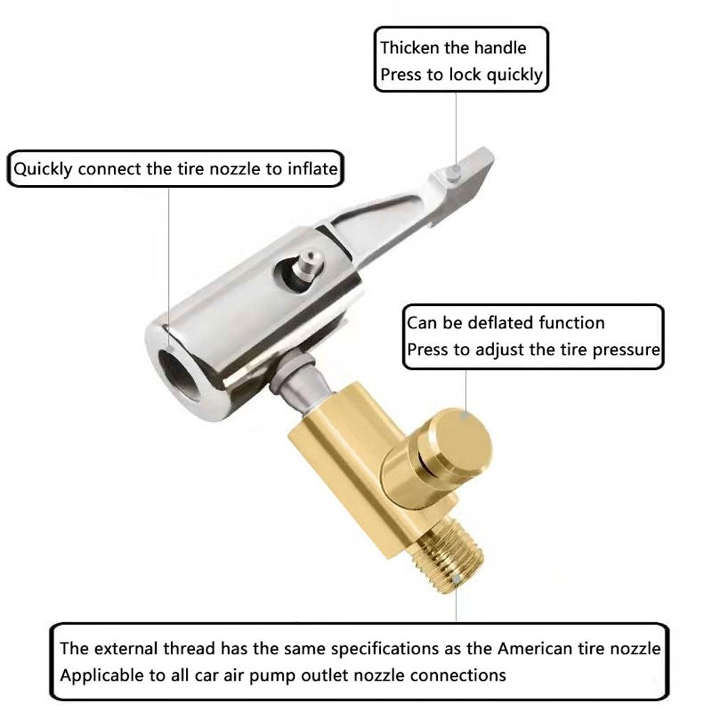 Pump Inflator Compressor Inflatable Pump Connector Inflatable Connector Tire Nozzle Clamp