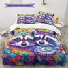 Two Raccoons Pattern Bedding Home Decoration Birthday Gift (1 * duvet cover + 2 * pillowcase, without core)