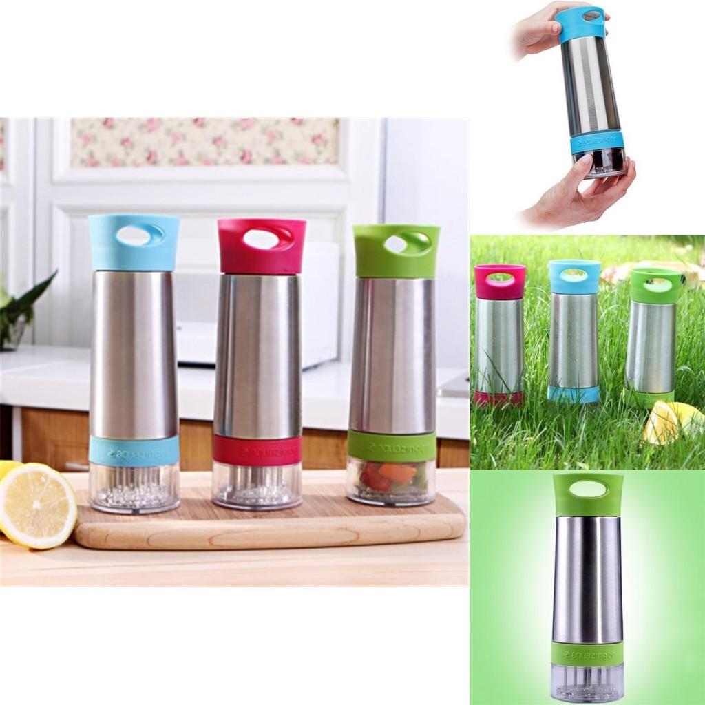 Бутылка для воды с инфузором Aqua Zinger для ароматизированной воды с дизайном из нержавеющей стали для здоровой гидратации