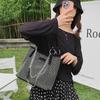 Yogodlns Luxury Rhinestone Bucket Tote Bag Women Fashion Large Capacity Handle Shopping Shoulder Bag
