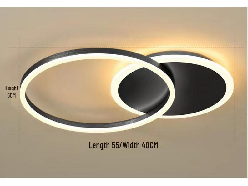 Скандинавская современная светодиодная потолочная лампа - Креативный круглый дизайн для гостиной, кабинета, спальни