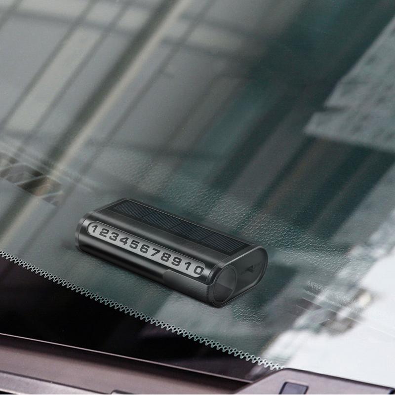 Светодиодная Ночная Светящаяся Автомобильная Парковочная Карта на Солнечной Батарее Временная Парковочная Карта для Автомобиля Универсальная Скрытая Номерная Табличка для Телефона Украшение Автомобиля 3 Цвета