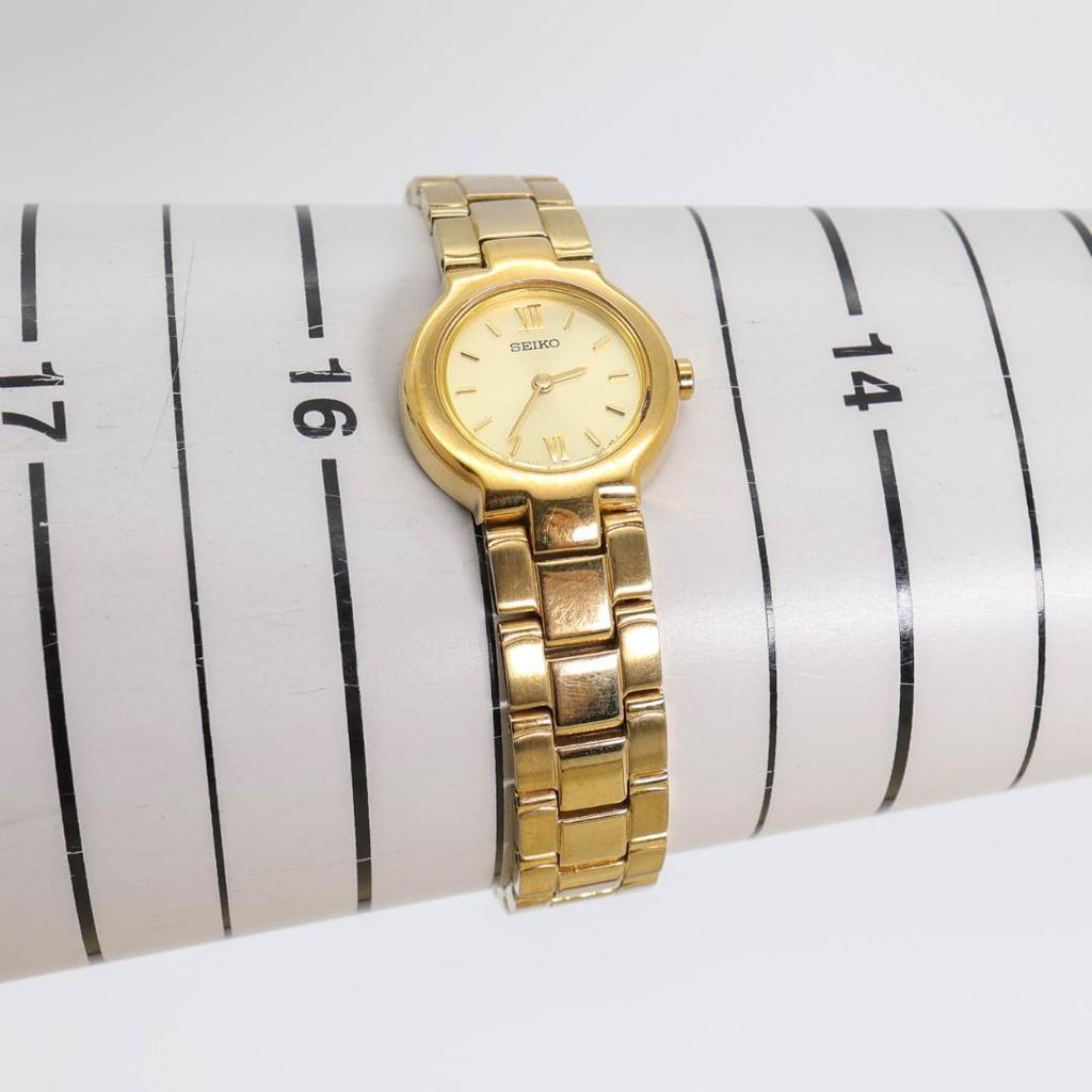 [USED] Working SEIKO Gold Bracelet Watch, Quartz Movement, 2374