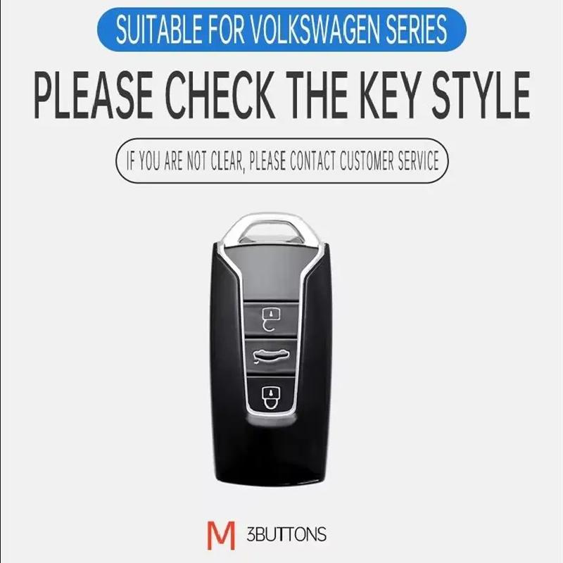 2026 Hot For VW VOLKSWAGEN Car Smart Key Cover Case Holder Keyless Shell for VW Volkswagen Touareg 2022 2021 2020 2019 2023 Keyc