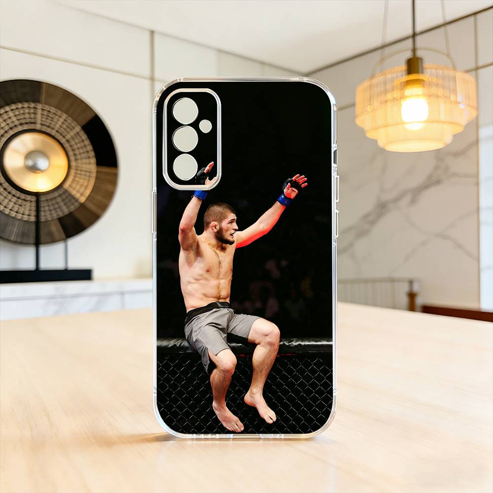 Прозрачный силиконовый мягкий чехол для телефона Khabib Nurmagomedov 'Орел' для Samsung A10, 12, 20, 21S, 30, 31, 40, 50, 51, 52, 70, 71