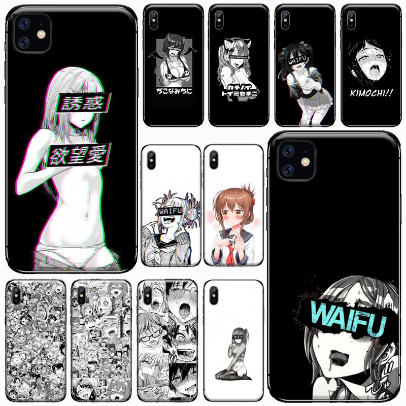 Hentai Harajuku Anime Girl Phone Case Cover Coque Fundas Capa for iPhone 11 12 Pro XS MAX 8 7 6 6S Plus X 5S SE 2020 XR