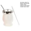 Набор чашек Yerba Mate, чашка в форме тыквы с двойными стенками из нержавеющей стали и щеткой для чистки чашек Bombilla, чайный набор, богатый антиоксидантами и повышающий энергию