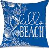 Summer Hot Style Ocean Style Pillow Beach Shell Pattern Blue Pillow Case Home Sofa Pillow Case Cushion Cover