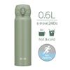 Термос Thermos из нержавеющей стали с вакуумной изоляцией, кружка 600 мл, цвет Smoke Khaki, JNL-606 SMKKI