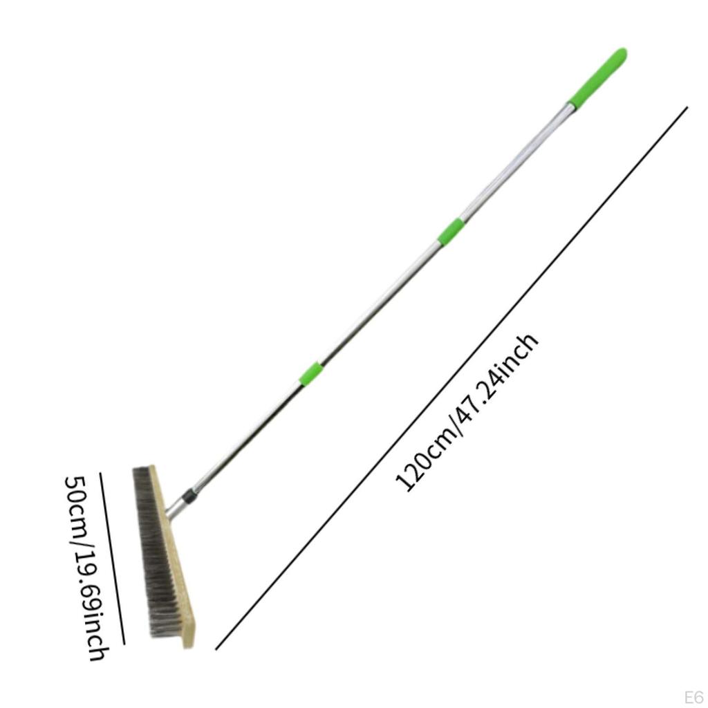 Щетка для пола из нержавеющей стали, инструмент для чистки наружных поверхностей, скруббер для цемента