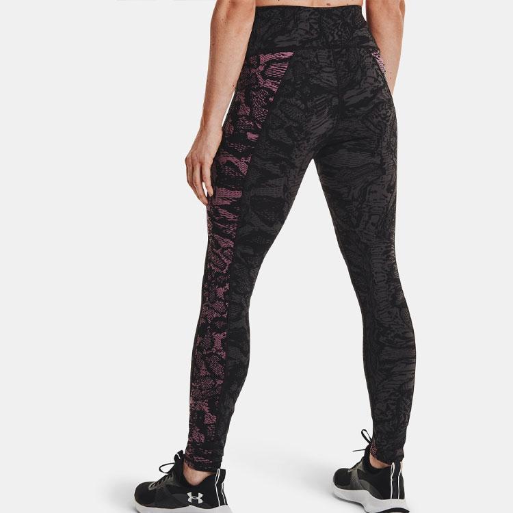 Under Armour Леггинсы для тренировок Rush Casual Printed, женские леггинсы, черные 1365729-001