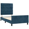 Bed Frame without Mattress Dark Blue 90 x 190 cm Velvet