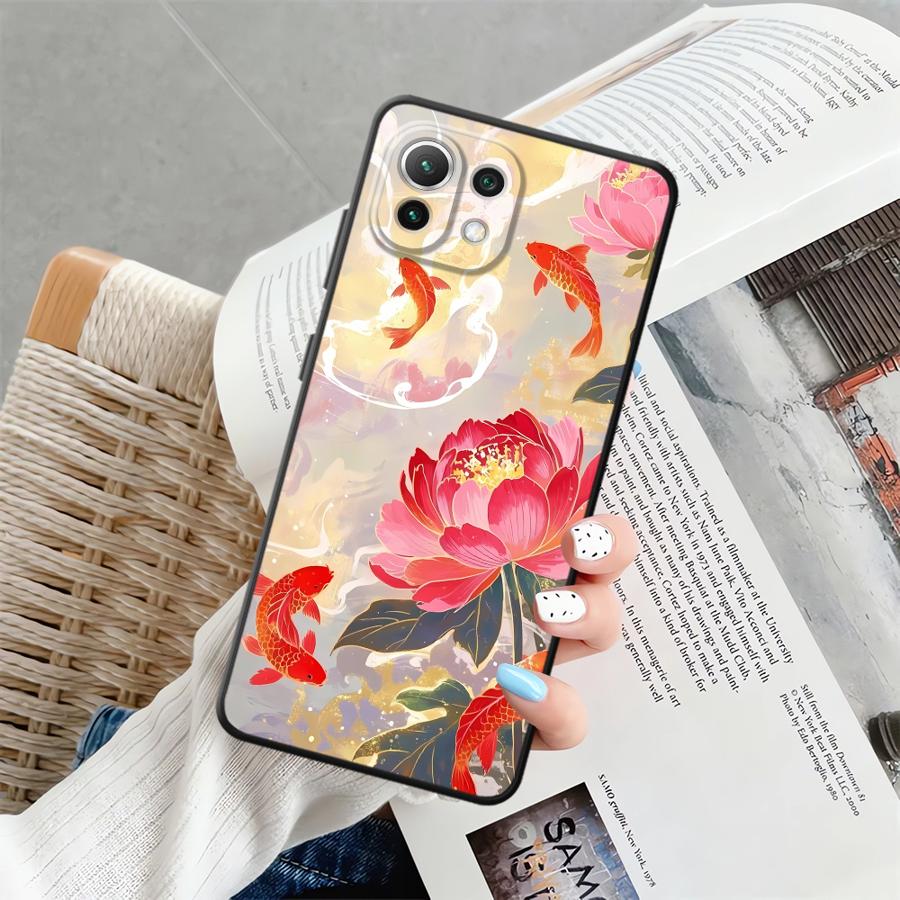 Масляная живопись Цветочный чехол для Xiaomi Mi 11 10T 11T 12 12X 12T Pro 13 Lite 14 Funda Чехол для телефона