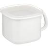 Fuji Enamel Miso Pot, Square, Ready To Fit, N-KP, White