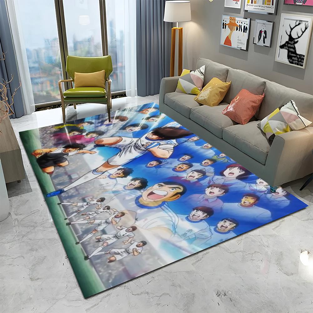 Anime Captain Tsubasa Soccer Cartoon Carpet Rug for Home Living Room Bedroom Sofa Doormat Decor,kids Area Rug Non-slip Floor Mat