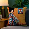 Vintage Abstract Girl Hair Flower Pillow Case Sofa Living Room Bedroom Double-sided Printing Square Cushion Nap Time Pillow Case