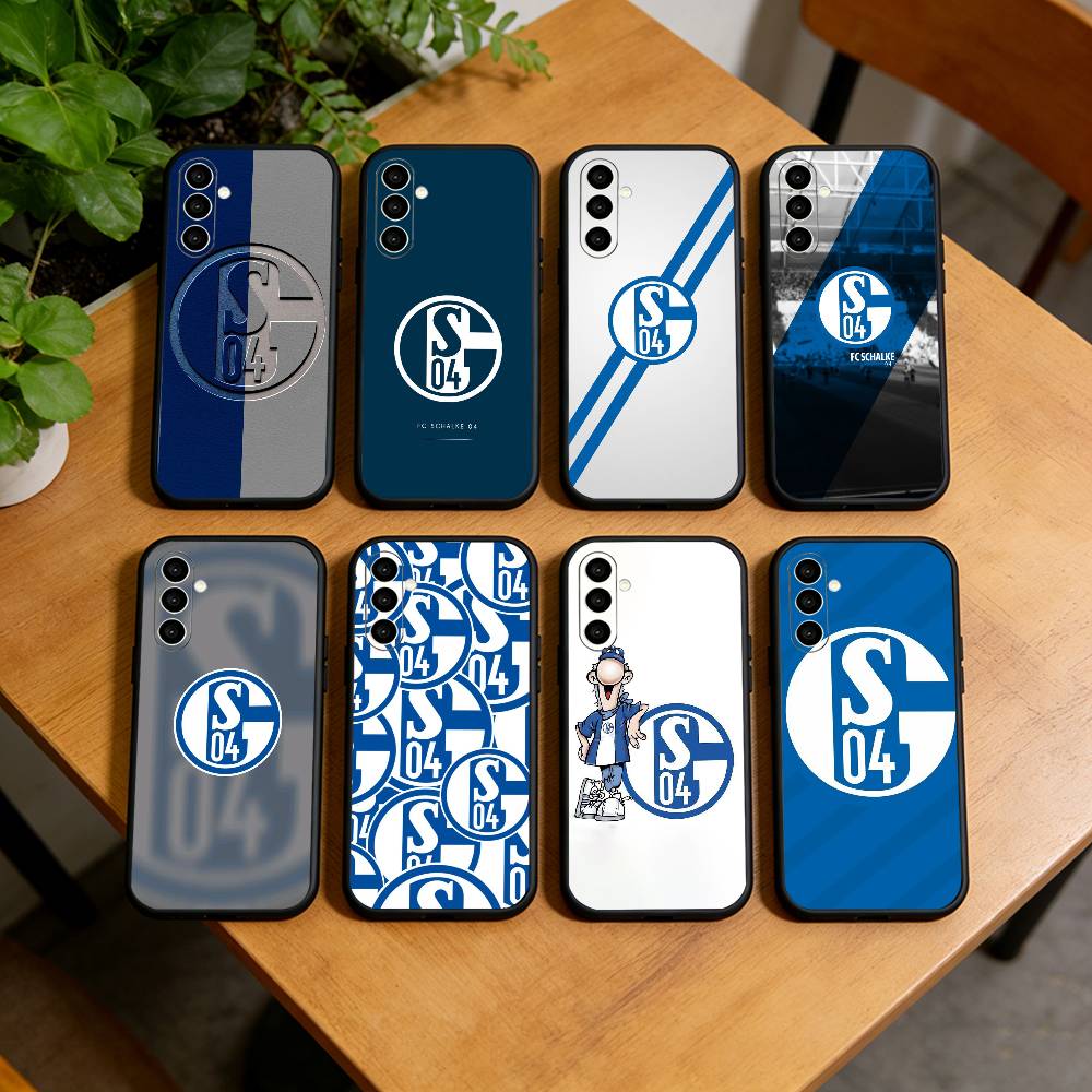 Чехол для телефона S-Schalke 04-PC для Samsung Galaxy A73, A72, A71, A70, A53, A52, A51, Другие Мягкий черный чехол