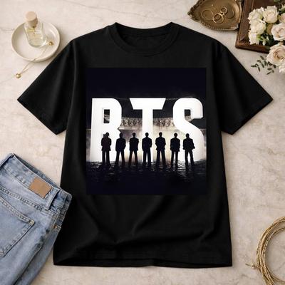 Летняя мода 2026 Футболка BTS World Tour, Концертная футболка, Футболка k-pop группы, Унисекс, Футболка Army, Мерч с тура, Сувенир