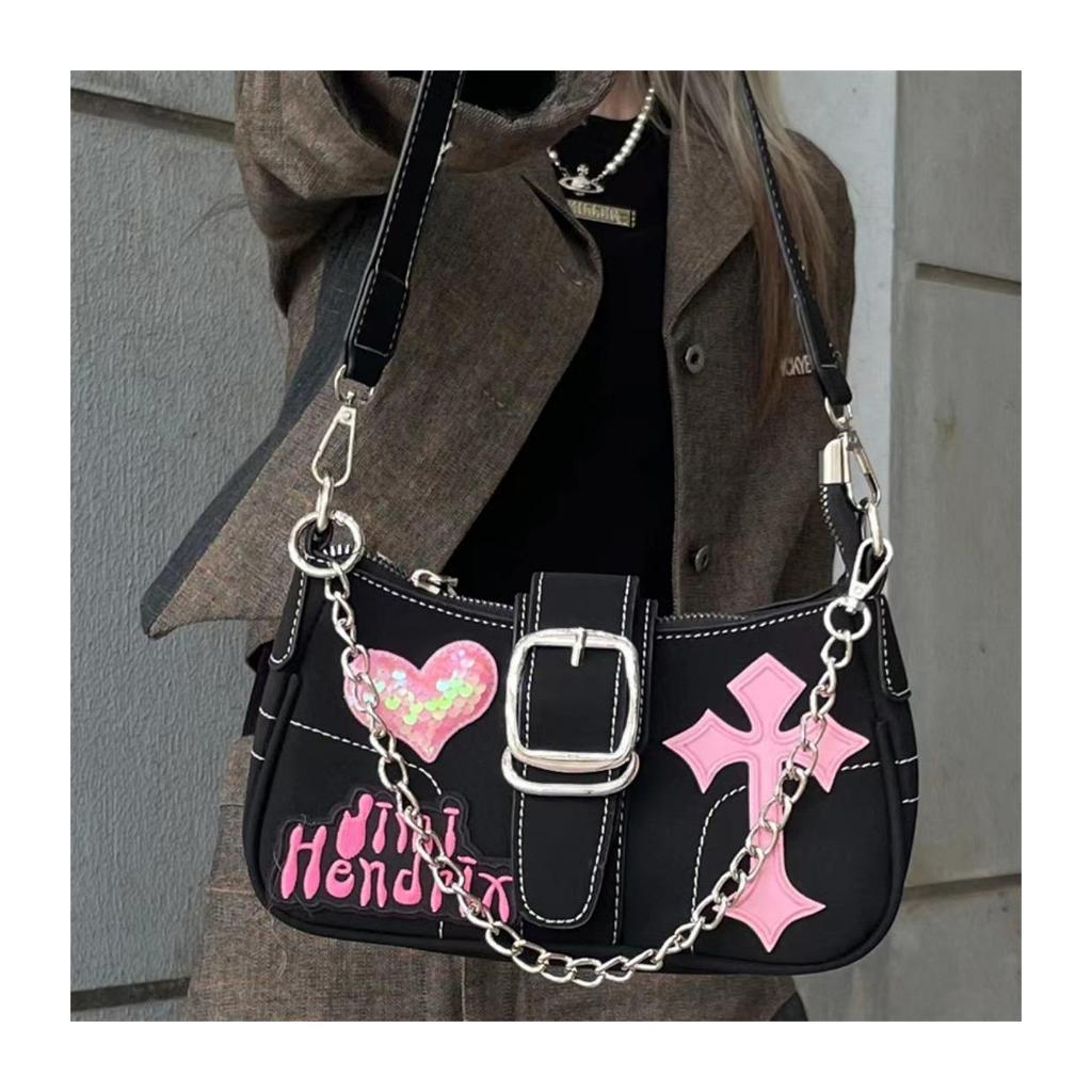 Сумка Y2K Millennial на одно плечо с цепочкой