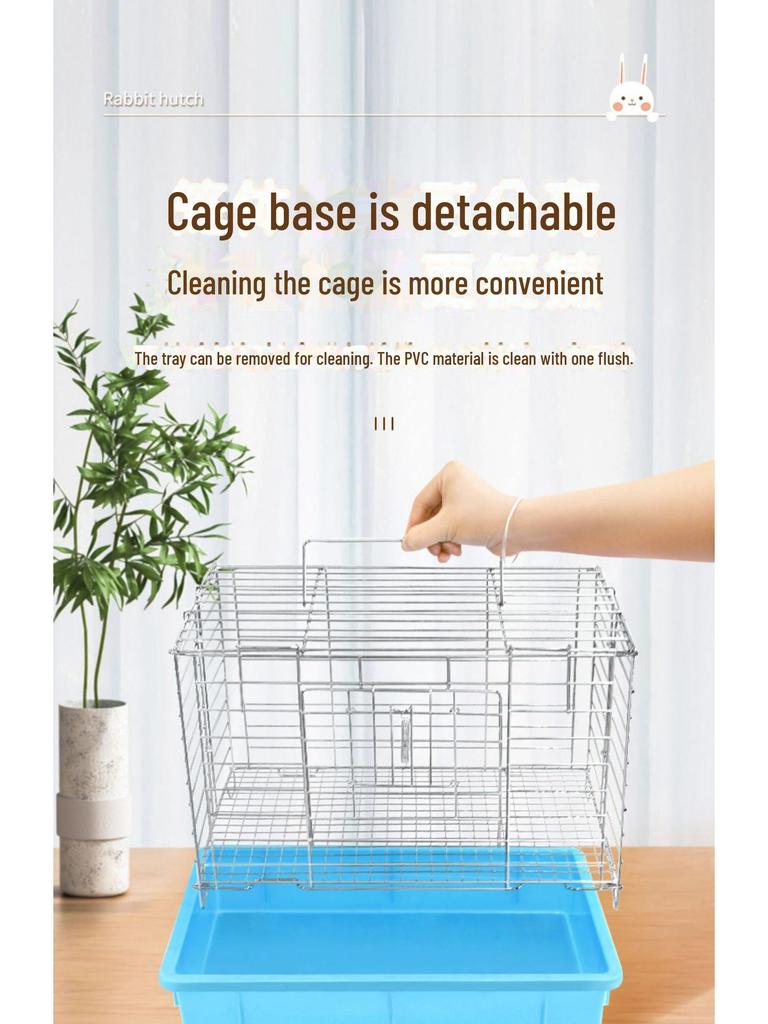 Большая крытая клетка для кроликов и морских свинок с автоматической очисткой отходов