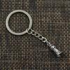 Fashion 30mm Key Ring Metal Key Chain Keychain Jewelry Antique   Plated Castle Lighthouse 20x9mm Pendant