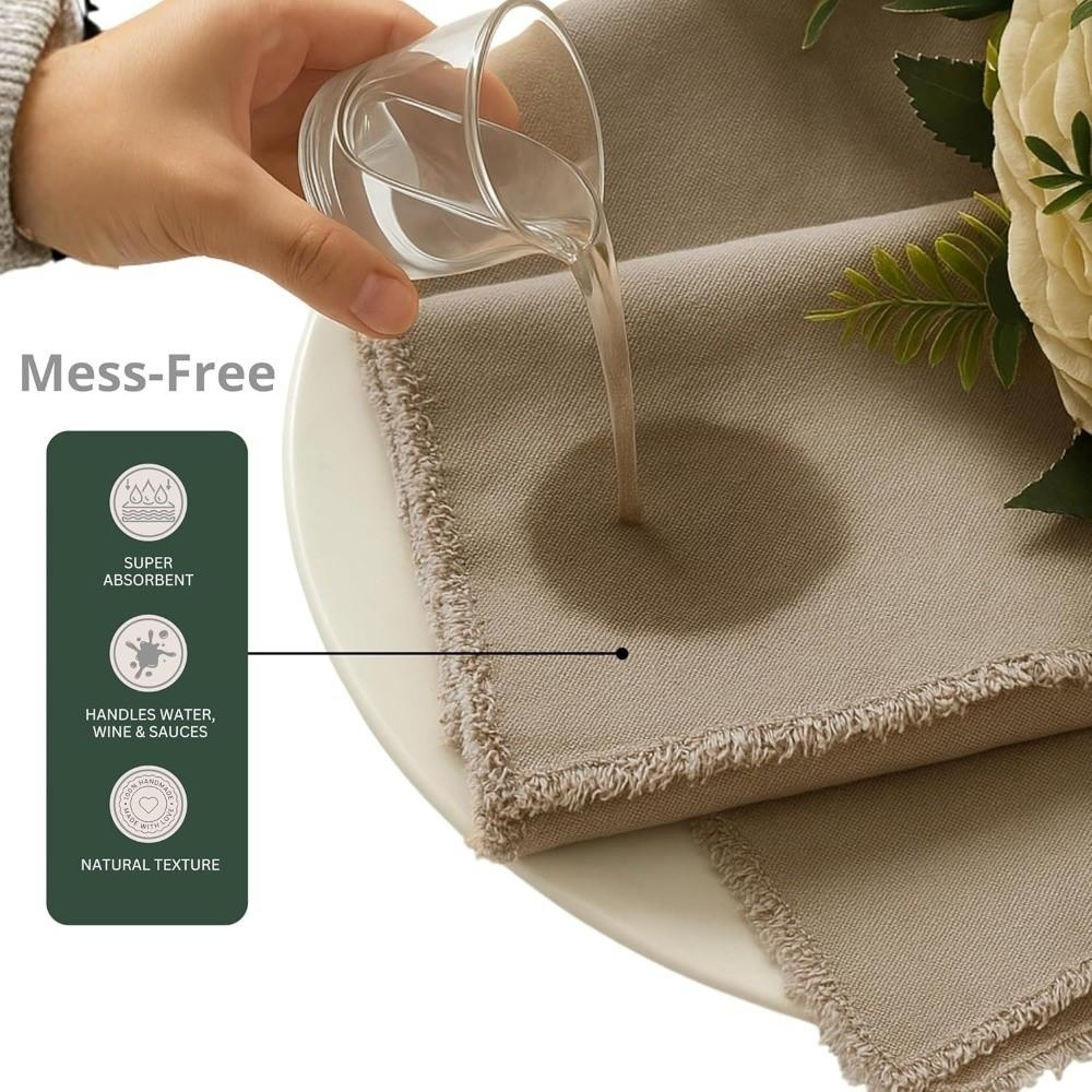 4PCS Eco-Friendly Cloth Napkins Soft Tea Towel Minimalist Placemats Wedding Decor