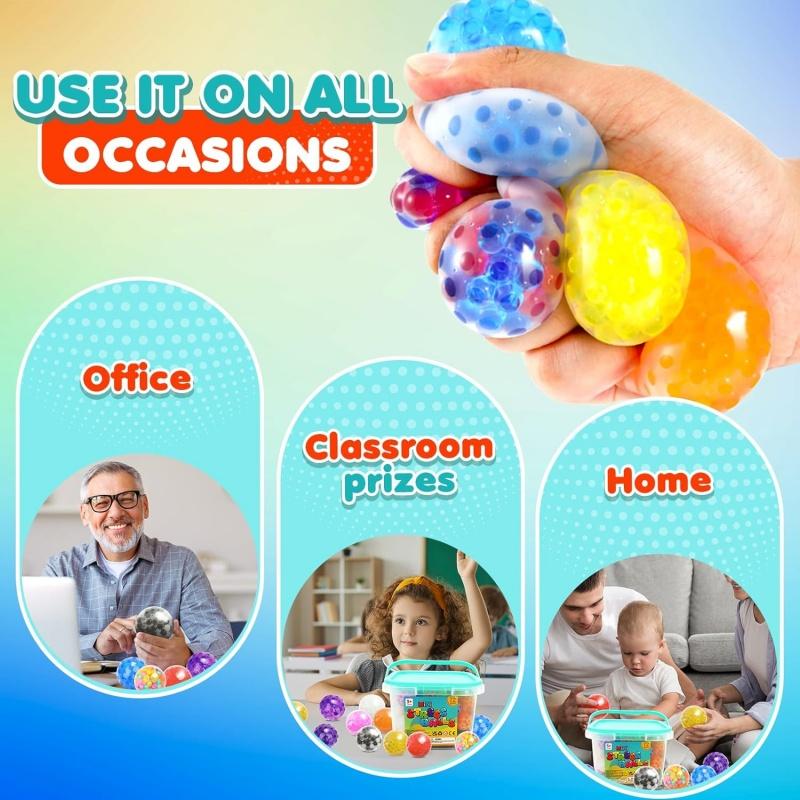 6Pcs Squishy Stress Balls Fidget Toys Mini Squeeze Balls Adhd Stress Relief For Kids Adults Classroom Prizes Birthday Gift